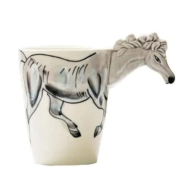 Originalt Krus <Br> Hvid Hest