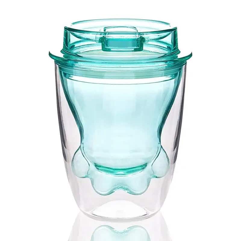 Dobbeltvægget Glas <Br>Kop Med Fod